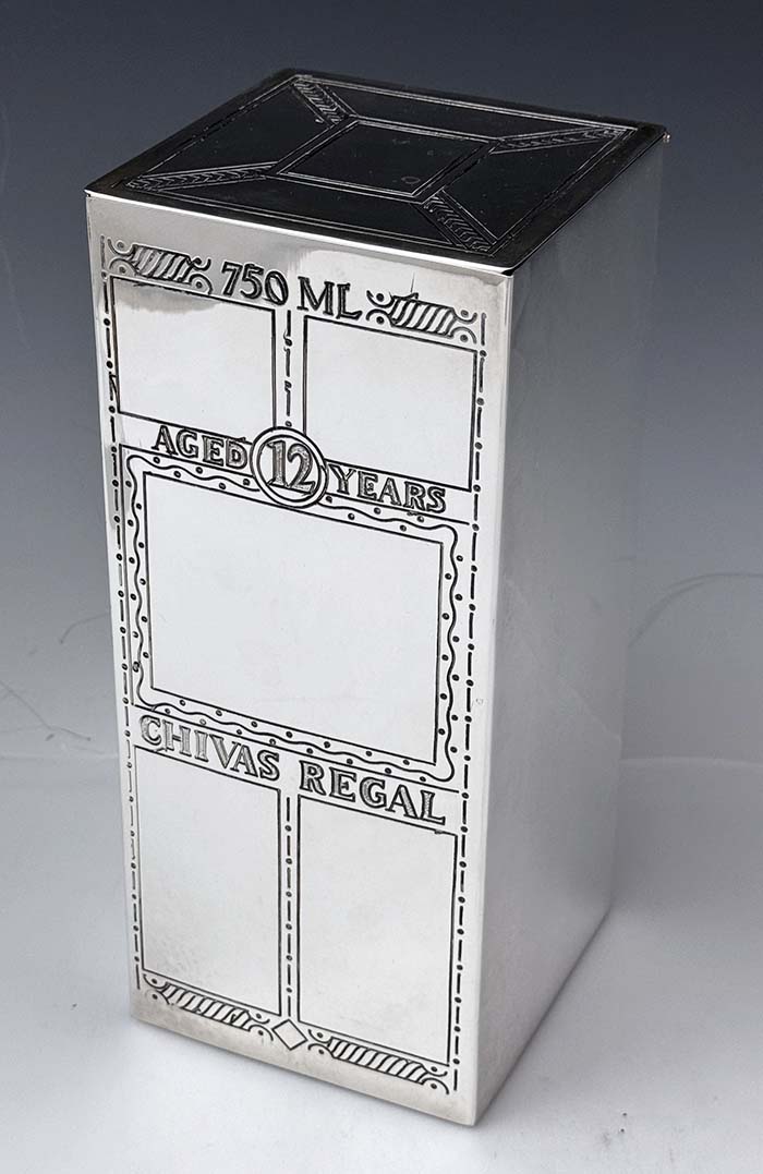 Italian 800 silver whisket Chival Regal box
